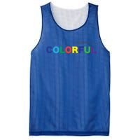 America Is Colorful Positive Message Gift Usa Great Gift Mesh Reversible Basketball Jersey Tank