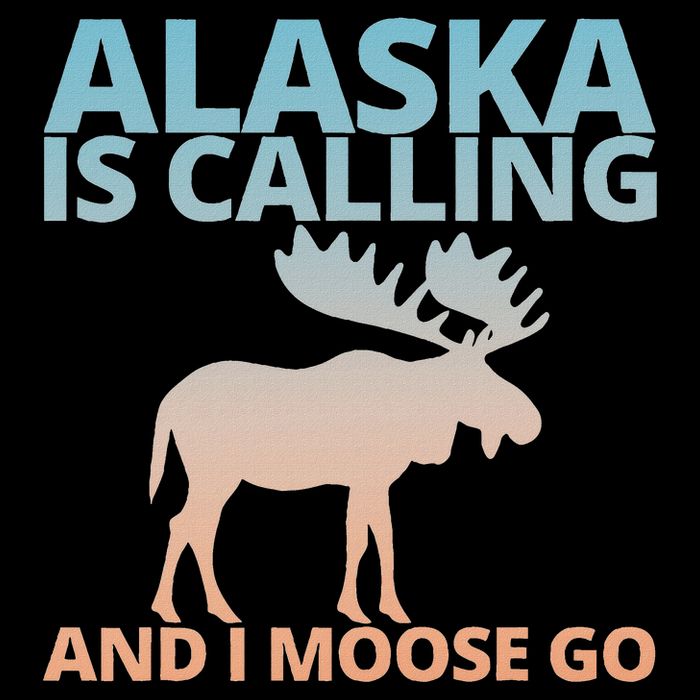 Alaska Is Calling And I Moose Go Funny Moose Lover Flat Bill Trucker Hat