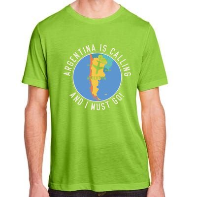 Argentina Is Calling And I Must Go Gift Argentina Map Gift Adult ChromaSoft Performance T-Shirt