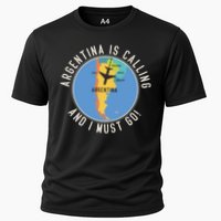 Argentina Is Calling And I Must Go Gift Argentina Map Gift Cooling Performance Crew T-Shirt