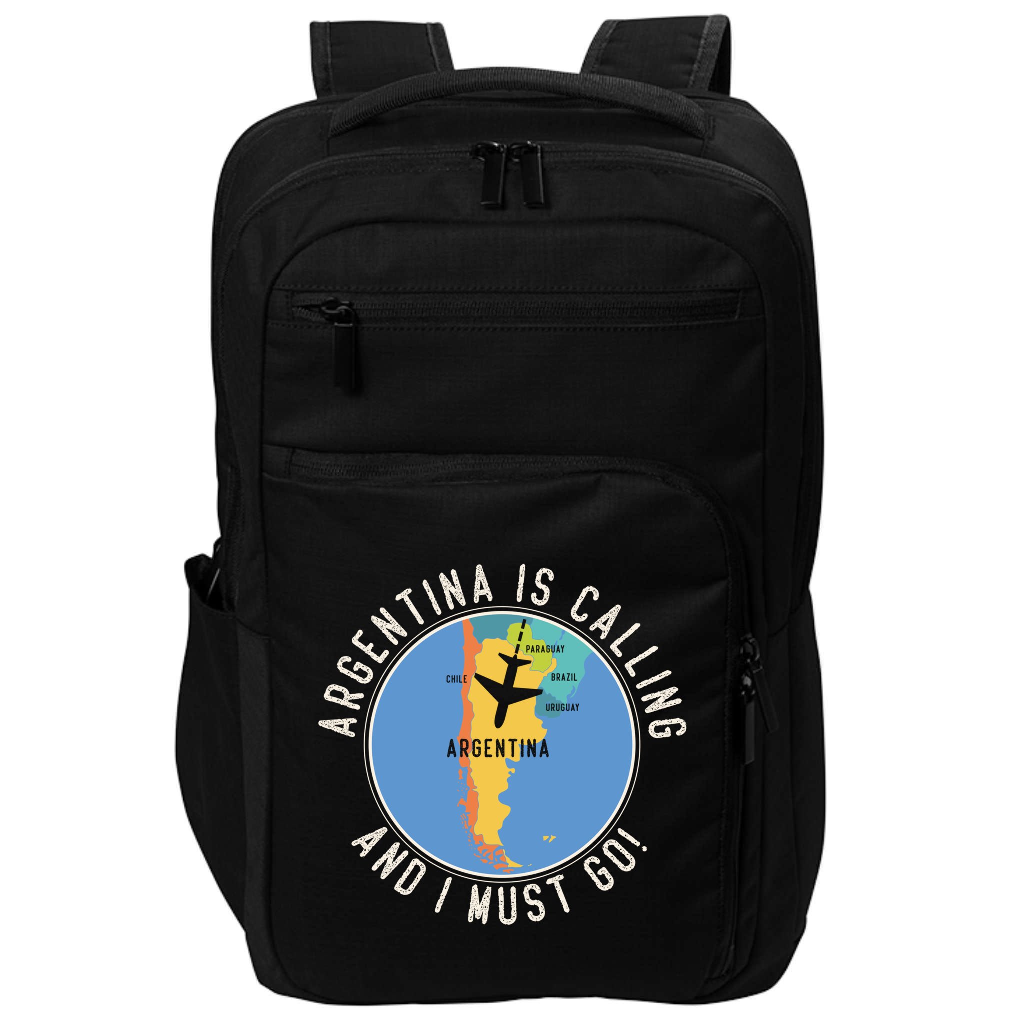 Argentina Is Calling And I Must Go Gift Argentina Map Gift Impact Tech Backpack