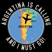 Argentina Is Calling And I Must Go Gift Argentina Map Gift Drawstring Bag