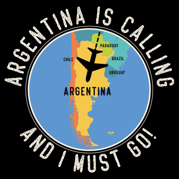 Argentina Is Calling And I Must Go Gift Argentina Map Gift Drawstring Bag