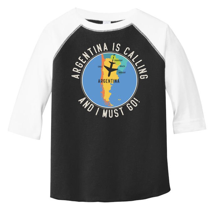 Argentina Is Calling And I Must Go Gift Argentina Map Gift Toddler Fine Jersey T-Shirt