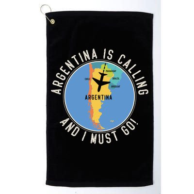 Argentina Is Calling And I Must Go Gift Argentina Map Gift Golf Towel