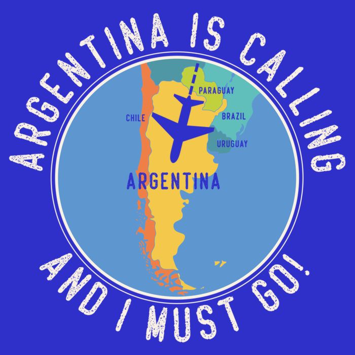 Argentina Is Calling And I Must Go Gift Argentina Map Gift Button