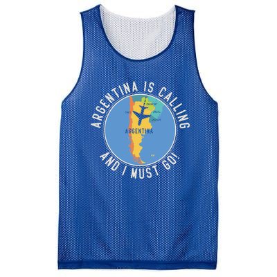 Argentina Is Calling And I Must Go Gift Argentina Map Gift Mesh Reversible Basketball Jersey Tank