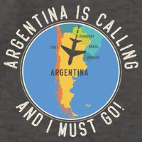 Argentina Is Calling And I Must Go Gift Argentina Map Gift Vector Backpack