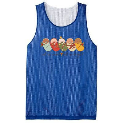 All Is Calm All Is Bright Nicu Christmas For Mother Funny Gift Mesh Reversible Basketball Jersey Tank