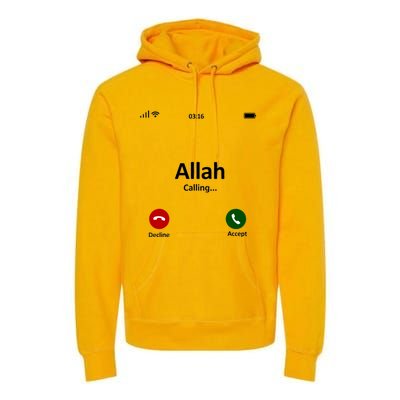 Allah Is Calling Ramadan Muslim Eid Mubarak Islamic Gift Premium Hoodie