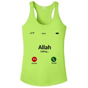 Allah Is Calling Ramadan Muslim Eid Mubarak Islamic Gift Ladies PosiCharge Competitor Racerback Tank