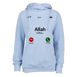 Allah Is Calling Ramadan Muslim Eid Mubarak Islamic Gift Womens Funnel Neck Pullover Hood