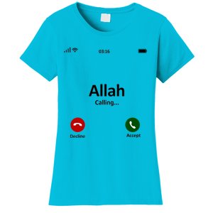 Allah Is Calling Ramadan Muslim Eid Mubarak Islamic Gift Women's T-Shirt