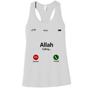 Allah Is Calling Ramadan Muslim Eid Mubarak Islamic Gift Women's Racerback Tank