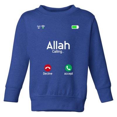 Allah Is Calling Ramadan Muslim Eid Mubarak Islamic Gift Toddler Sweatshirt