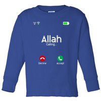 Allah Is Calling Ramadan Muslim Eid Mubarak Islamic Gift Toddler Long Sleeve Shirt