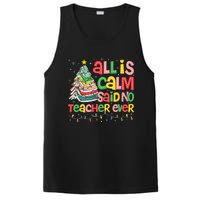 All Is Calm Said No Teacher Ever Funny Book Christmas Tree PosiCharge Competitor Tank