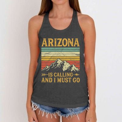 Arizona Is Calling And I Must Go Women's Knotted Racerback Tank