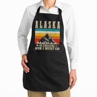 Alaska Is Calling & I Must Go Vintage Mountains Hiking Hiker Apron