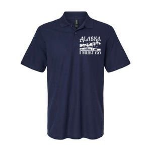 Alaska Is Calling And I Must Go Funny Tourist Mountains Softstyle Adult Sport Polo