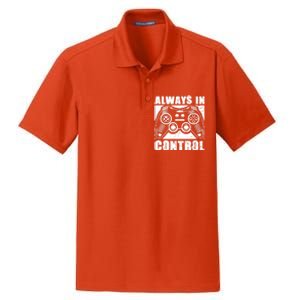 Always In Control Funny Video Game Player Quote Gaming Lover Gift Dry Zone Grid Polo