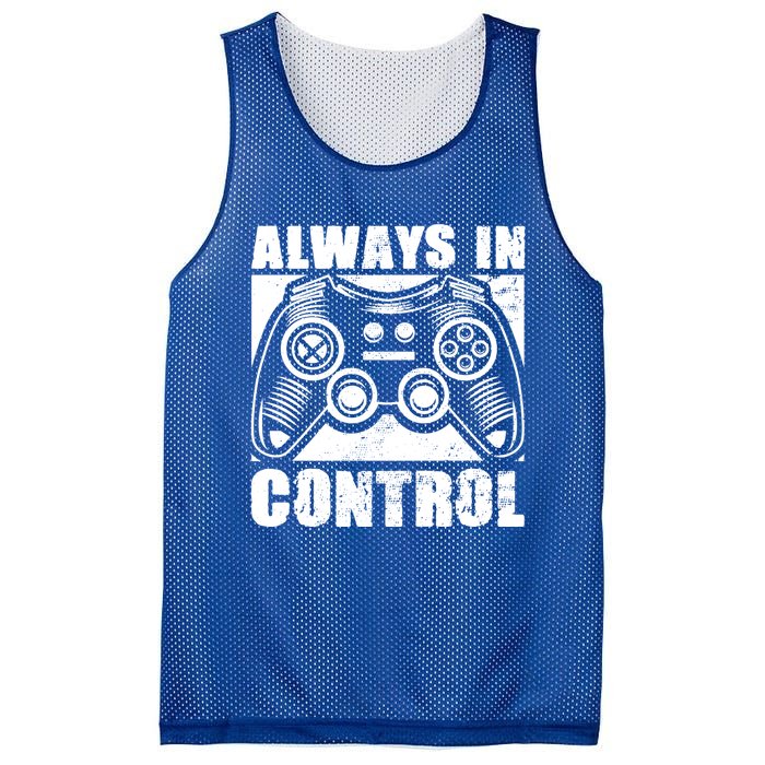 Always In Control Funny Video Game Player Quote Gaming Lover Gift Mesh Reversible Basketball Jersey Tank