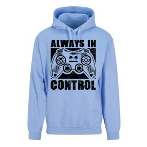 Always In Control Funny Video Game Player Quote Gaming Lover Gift Unisex Surf Hoodie