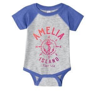 Amelia Island Compass Rose Florida Cute Gift Infant Baby Jersey Bodysuit