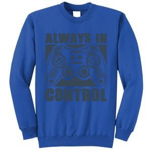 Always In Control Funny Video Game Player Quote Gaming Lover Cute Gift Tall Sweatshirt