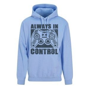 Always In Control Funny Video Game Player Quote Gaming Lover Cute Gift Unisex Surf Hoodie