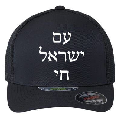 Am Israel Chai Jewish Pride Support Israel Hebrew Jerusalem Flexfit Unipanel Trucker Cap