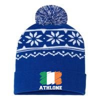 Athlone Ireland City éIre Irish Flag Meaningful Gift USA-Made Snowflake Beanie