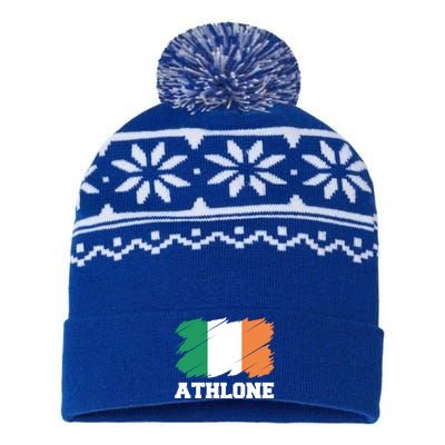 Athlone Ireland City éIre Irish Flag Meaningful Gift USA-Made Snowflake Beanie