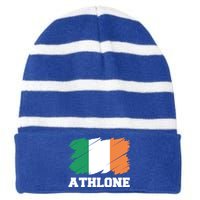 Athlone Ireland City éIre Irish Flag Meaningful Gift Striped Beanie with Solid Band