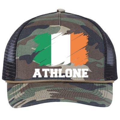 Athlone Ireland City éIre Irish Flag Meaningful Gift Retro Rope Trucker Hat Cap