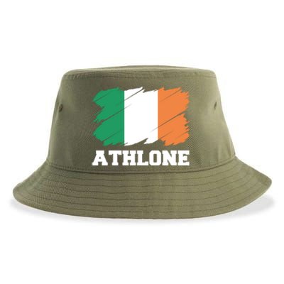 Athlone Ireland City éIre Irish Flag Meaningful Gift Sustainable Bucket Hat