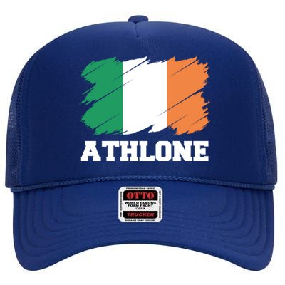 Athlone Ireland City éIre Irish Flag Meaningful Gift High Crown Mesh Back Trucker Hat