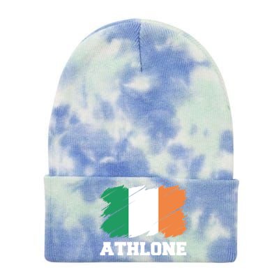 Athlone Ireland City éIre Irish Flag Meaningful Gift Tie Dye 12in Knit Beanie