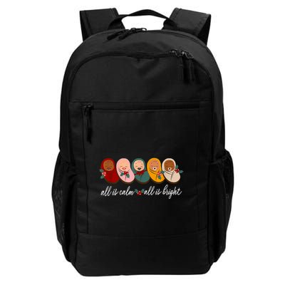 All Is Calm All Is Bright Presents Labor Delivery Nurse Xmas Backpack