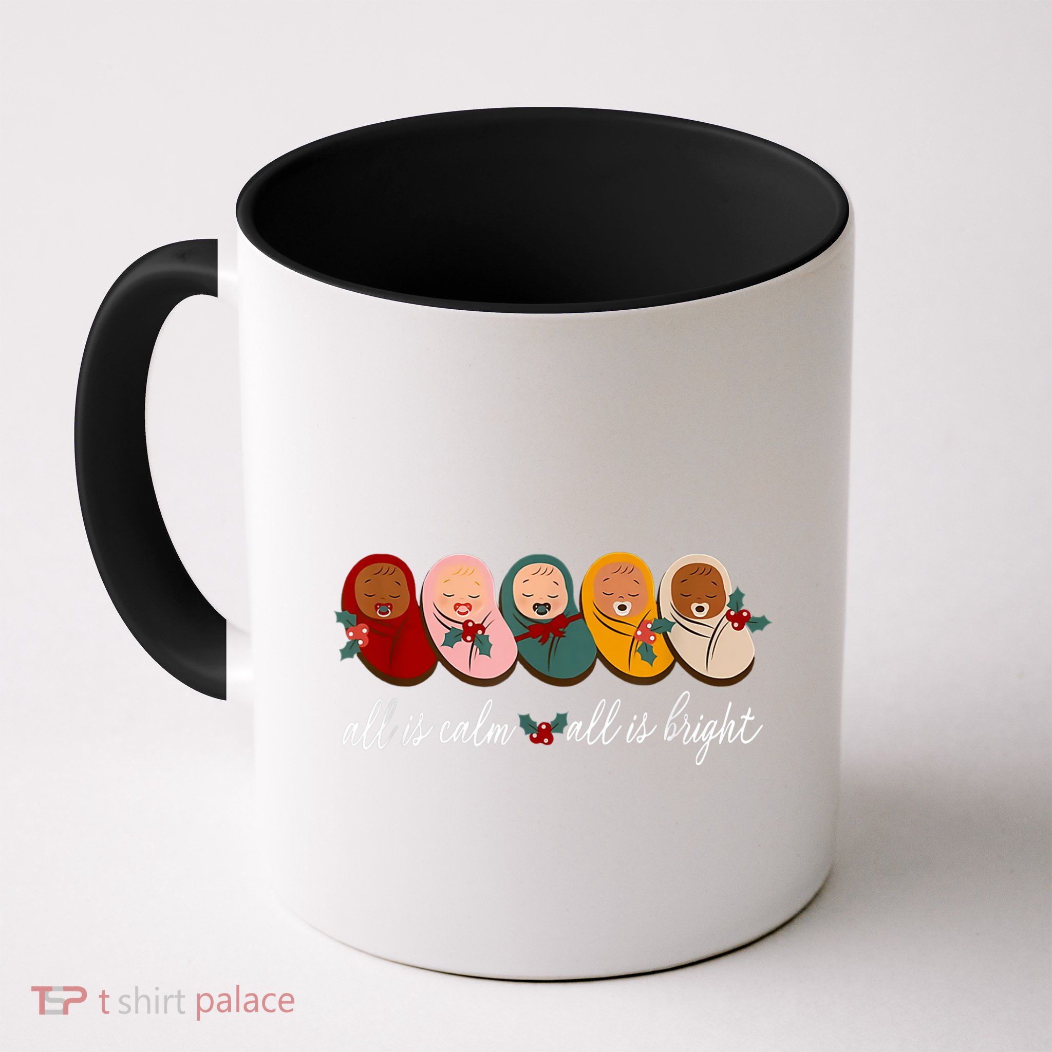 All Is Calm All Is Bright Presents Labor Delivery Nurse Xmas Mug