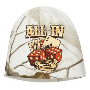 All In Card Game Playing Cards Poker Player Gambling Casino Kati - Camo Knit Beanie