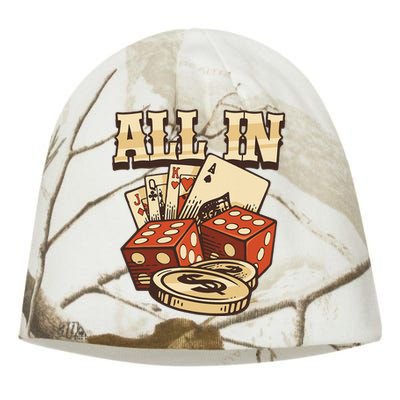 All In Card Game Playing Cards Poker Player Gambling Casino Kati - Camo Knit Beanie