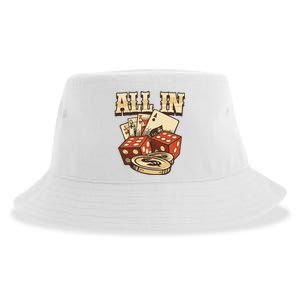 All In Card Game Playing Cards Poker Player Gambling Casino Sustainable Bucket Hat