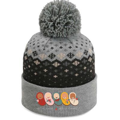 All Is Calm All Is Bright NICU Mother Baby Nurse Christmas The Baniff Cuffed Pom Beanie