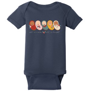 All Is Calm All Is Bright NICU Mother Baby Nurse Christmas Baby Bodysuit