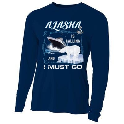 Alaska Is Calling And I Must Go Funny Cruising Cooling Performance Long Sleeve Crew