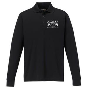 Alaska Is Calling And I Must Go Performance Long Sleeve Polo