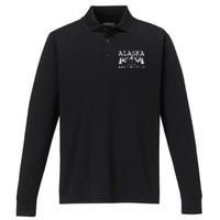 Alaska Is Calling And I Must Go Performance Long Sleeve Polo