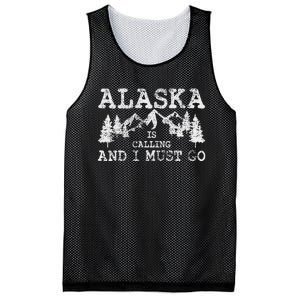 Alaska Is Calling And I Must Go Mesh Reversible Basketball Jersey Tank