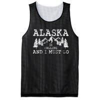 Alaska Is Calling And I Must Go Mesh Reversible Basketball Jersey Tank